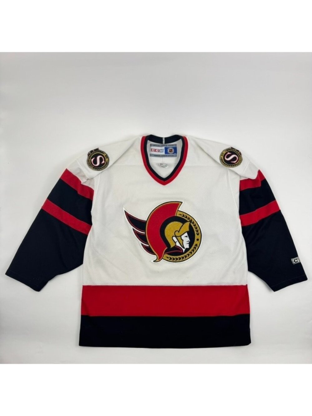 Vintage Ottawa Senators Jersey Mens Medium White 1990s NHL CCM CANADA
